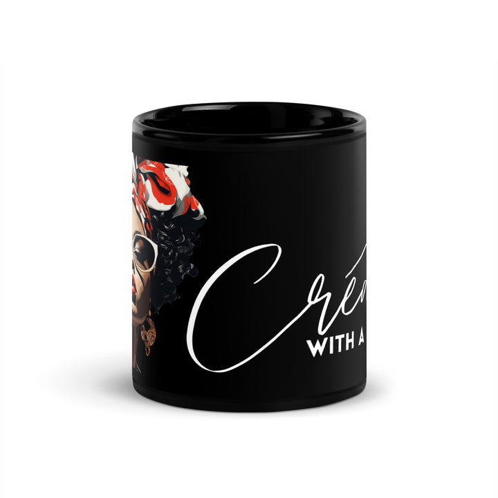 Created With A Purpose - Black Glossy Mug DCWP-002
