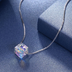 Crystals Aurora Borealis Cube Necklace